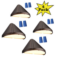 Outdoor Landscape Lighting LED 12V Low Voltage DLA05 4-Pack 5W 5CCT 1800K/2700K/3000K/4000K/5000K Low Voltage Integrated LED Outdoor Fence Deck Down Lights Package, 12V LED Step Patio Landscape Lights