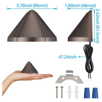 Outdoor Landscape Lighting LED 12V Low Voltage DLA05 4-Pack 5W 5CCT 1800K/2700K/3000K/4000K/5000K Low Voltage Integrated LED Outdoor Fence Deck Down Lights Package, 12V LED Step Patio Landscape Lights