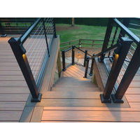 Outdoor Landscape Lighting LED 12V Low Voltage DLA06 6-Pack 2W Low Voltage 2700K/3000K Warm White Integrated LED Outdoor Deck Down Lights Package, 12V LED Step Patio Landscape Lights