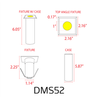 Outdoor Landscape Lighting LED 12V Low Voltage DMS52 3W COB LED 12V Low Voltage Square Top Stainless Steel Waterproof In-Ground Landscape Well Light