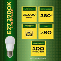 Outdoor Landscape Lighting LED 12V Low Voltage E27 6W 12V Low Voltage LED Bulbs Non-Dimmable Energy Saving Light Bulb