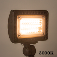 Outdoor Landscape Lighting LED 12V Low Voltage FLACCT20 12V Low Voltage Adjustable CCT and Wattage 5W-20W Integrated LED Landscape Lighting Outdoor Floodlight