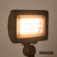 Outdoor Landscape Lighting LED 12V Low Voltage FLACCT20 4x/8x/12x Package 12V Low Voltage Adjustable CCT and Wattage 5W-20W Integrated LED Landscape Lighting Bronze Aluminum Outdoor Floodlight