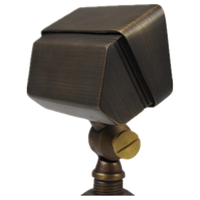 Outdoor Landscape Lighting LED 12V Low Voltage FPB01 Brass 12V Low Voltage Rectangular LED Directional Floodlight Adjustable Lighting G4 Socket
