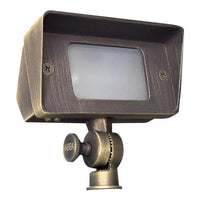 Outdoor Landscape Lighting LED 12V Low Voltage FPB01 Brass 12V Low Voltage Rectangular LED Directional Floodlight Adjustable Lighting G4 Socket Natural Brass