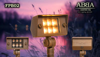 Outdoor Landscape Lighting LED 12V Low Voltage FPB02 Cast Brass Flood Light | 2W-7W 3000K Warm White Integrated LED 12V Low Voltage Landscape Light