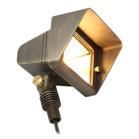 Outdoor Landscape Lighting LED 12V Low Voltage FPB05 Cast Brass Rectangular LED 12V Low Voltage Directional Floodlight Adjustable Landscape Lighting MR16 Socket
