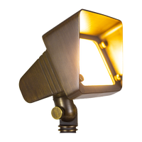 Outdoor Landscape Lighting LED 12V Low Voltage FPBCC05 Cast Brass 3CCT Adjustable 3W-10W Rectangular Built-In LED Flood Light 12V Low Voltage Floodlight Fixture