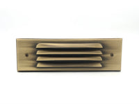 Outdoor Landscape Lighting LED 12V Low Voltage STBP04 Tulay Antique Brass Louvered Step Light Low Voltage Landscape Lighting