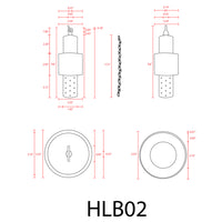 Outdoor Landscape Lighting LED 12V Low Voltage HLB02 LED 12V Low Voltage Brass Cylinder Pendant Light Hanging Downlight Fixture