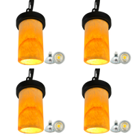 Outdoor Landscape Lighting LED 12V Low Voltage HLS70 12V 4x/8x/12x LED 12V Low Voltage Stainless Steel Marble Cylinder Pendant Light Hanging Downlight Fixture with 5W 3000K Bulb 4 Pack