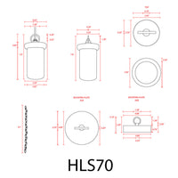 Outdoor Landscape Lighting LED 12V Low Voltage HLS70 12V LED Low Voltage Stainless Steel Marble Cylinder Pendant Light Hanging Downlight Fixture