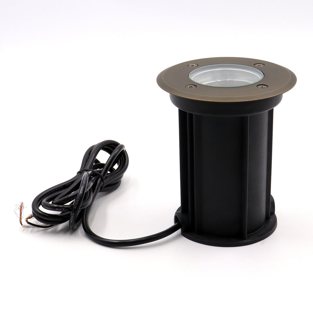 Outdoor Landscape Lighting LED 12V Low Voltage IGL09B MR16 PVC and Solid Brass In-Ground Well Light Low Voltage Landscape Lighting