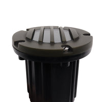 Outdoor Landscape Lighting LED 12V Low Voltage IGL17B MR16 PVC and Solid Brass Grille In-Ground Well Light Low Voltage Landscape Lighting