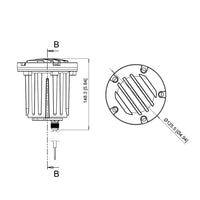 Outdoor Landscape Lighting LED 12V Low Voltage IGL17B MR16 PVC and Solid Brass Grille In-Ground Well Light Low Voltage Landscape Lighting
