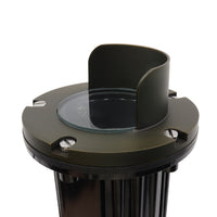 Outdoor Landscape Lighting LED 12V Low Voltage IGL19B MR16 PVC and Solid Brass Shielded In-Ground Well Light Low Voltage Landscape Lighting