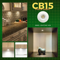 Outdoor Landscape Lighting LED 12V Low Voltage CB15 1.5W DC12V Low Voltage Round Recessed Cast Aluminum Cabinet Puck Light Energy Saving Dimmable LED Downlighting