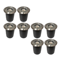 Outdoor Landscape Lighting LED 12V Low Voltage KL201 4x/8x/12x Package 12V 2700K Warm White Integrated 3W LED AC/DC Stainless Steel Well Light Low Voltage Landscape Lighting 8 Pack