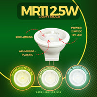 Outdoor Landscape Lighting LED 12V Low Voltage MR11 2.5W 12V Low Voltage AC/DC LED 38° Beam Outdoor Landscape Light Bulbs Energy Saving IP65 Waterproof