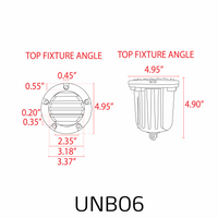 Outdoor Landscape Lighting LED 12V Low Voltage UNB06 Cast Brass 12V Low Voltage Round Grill LED In-Ground Well Light MR16 Socket IP65 Waterproof