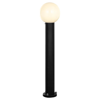 Outdoor Landscape Lighting LED 12V Low Voltage CPLA16 120V Line Voltage E26 Socket 60W Modern Outside Bollard Light with Opal Glass Globe