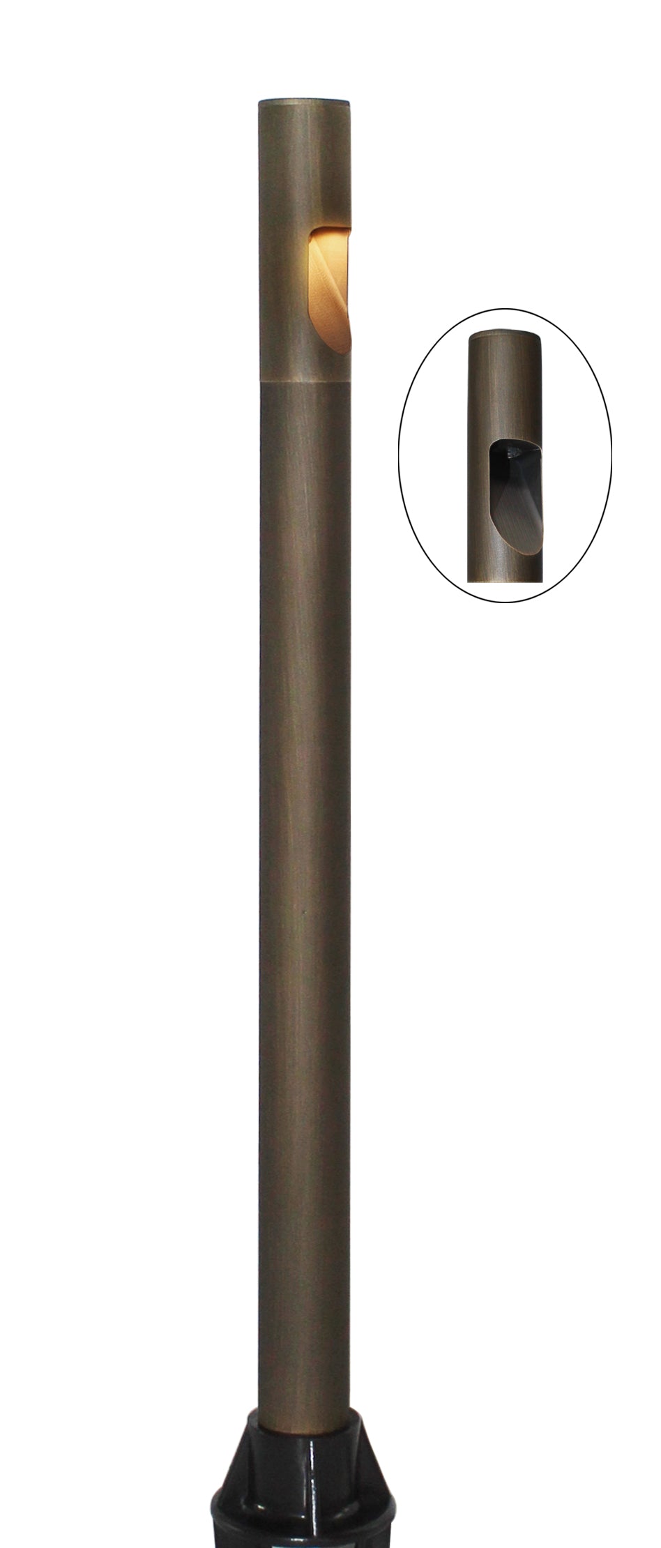 Outdoor Landscape Lighting LED 12V Low Voltage Post Modern 2-Pack Cast Brass 3W 2700K Warm White Integrated LED 12V Low Voltage Bollard Path Landscape Light