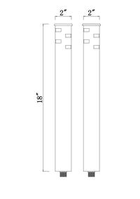 Outdoor Landscape Lighting LED 12V Low Voltage Stacked 2-Pack Cast Brass G4 12V Low Voltage Bollard Path Light Outdoor Landscape Lighting