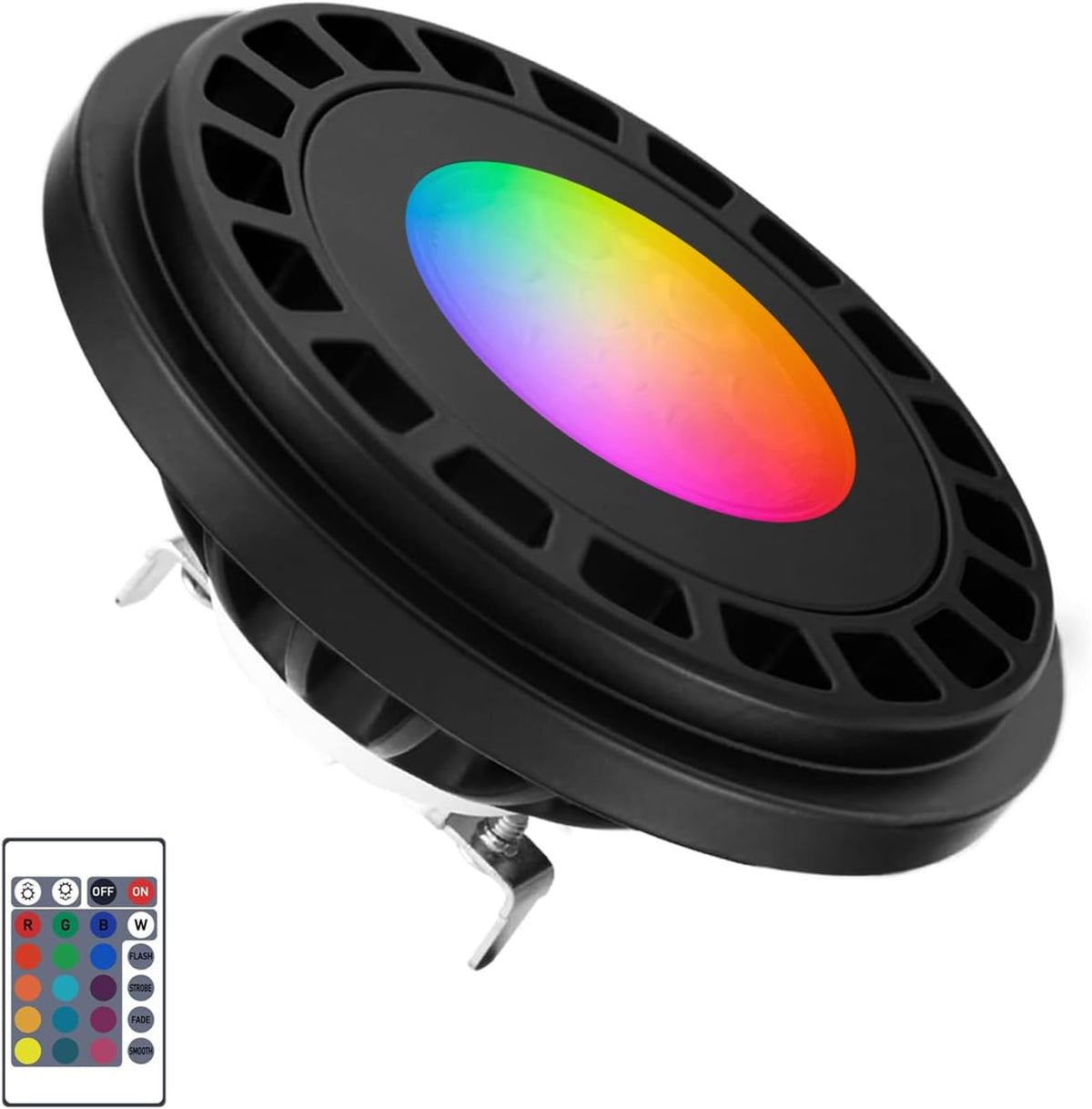 Outdoor Landscape Lighting LED 12V Low Voltage PAR36 7W LED RGBW, Remote Controlled, dimmable, IP67 waterproof Low Voltage Bulbs 10 Pack