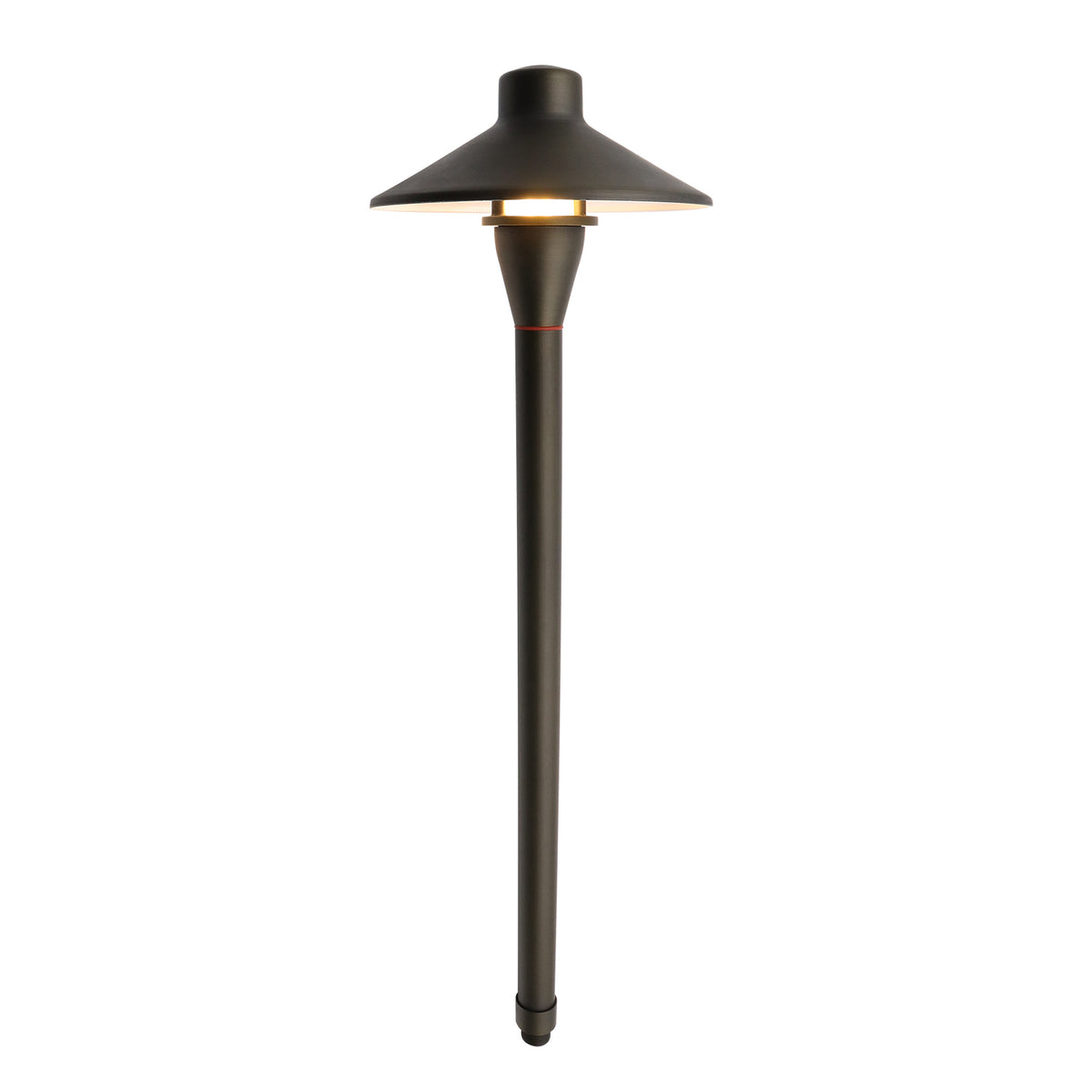 Outdoor Landscape Lighting LED 12V Low Voltage PL01B G4 Solid Brass Hat Path Light - Light Bronze Finish Low Voltage Landscape Lighting