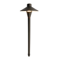 Outdoor Landscape Lighting LED 12V Low Voltage PL01B G4 Solid Brass Hat Path Light - Light Bronze Finish Low Voltage Landscape Lighting