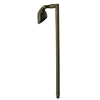 Outdoor Landscape Lighting LED 12V Low Voltage PL25B G4 Solid Brass Path Light - Shrouded Flood Light, Light Bronze Finish Low Voltage Landscape Lighting