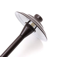 Outdoor Landscape Lighting LED 12V Low Voltage PL44A G4 Solid Aluminum Medium Mushroom Hat Path Light - Brown Finish Low Voltage Landscape Lighting
