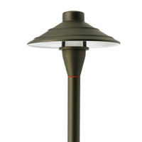 Outdoor Landscape Lighting LED 12V Low Voltage PL44B with G4 3W 2700K 4x/8x/12x Package Solid Brass Medium Mushroom Hat Path Light - Light Bronze Finish Low Voltage Landscape Lighting