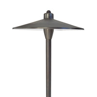Outdoor Landscape Lighting LED 12V Low Voltage PL79B with G4 3W 2700K 4x/8x/12x Package Solid Brass Large Mushroom Hat Path Light - Light Bronze Finish Low Voltage Landscape Lighting