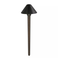 Outdoor Landscape Lighting LED 12V Low Voltage PL80B with G4 3W 3000K 4x/8x/12x Package Solid Brass Mushroom Hat Path Light - Light Bronze Finish Low Voltage Landscape Lighting