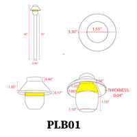 Outdoor Landscape Lighting LED 12V Low Voltage PLB01 G4 Snub 12V Low Voltage Heavy Duty Cast Brass Outdoor LED Pathway Light G4 Socket