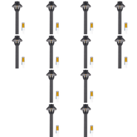 Outdoor Landscape Lighting LED 12V Low Voltage PLB01 4x/8x/12x Package 12V G4 Snub 12V Low Voltage Heavy Duty Cast Brass Outdoor LED Pathway Light with G4 2W 3000K Bulb 12 Pack