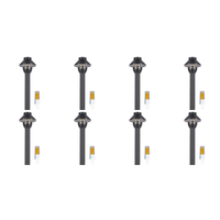 Outdoor Landscape Lighting LED 12V Low Voltage PLB01 4x/8x/12x Package 12V G4 Snub 12V Low Voltage Heavy Duty Cast Brass Outdoor LED Pathway Light with G4 2W 3000K Bulb 8 pack