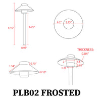 Outdoor Landscape Lighting LED 12V Low Voltage PLB02 Frosted Lens Outdoor Garden Pathway Light | 12V Low Voltage Brass Path Light G4 Socket