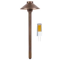 Outdoor Landscape Lighting LED 12V Low Voltage PLB02 Clear Lens 4x/8x/12x Package Outdoor Garden Pathway Light | 12V Low Voltage Brass Path Light with G4 3W 3000K Bulb