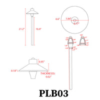 Outdoor Landscape Lighting LED 12V Low Voltage PLB03 Brass LED 12V Low Voltage Pathway Lights Outdoor Landscape Lighting Fixtures G4 Socket