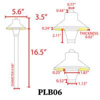 Outdoor Landscape Lighting LED 12V Low Voltage PLB06 4x/8x/12x Package 12V G4 Snub Low Voltage Heavy Duty Cast Brass Outdoor LED Pathway Light with G4 3W 3000K Bulb