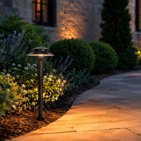 Outdoor Landscape Lighting LED 12V Low Voltage PLB13 Two Tier Brass Pathway 12V Low Voltage Pagoda Light LED Landscape Lighting Fixture G4 Socket