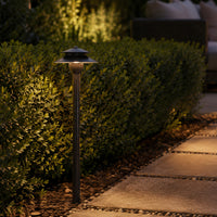 Outdoor Landscape Lighting LED 12V Low Voltage PLB13 Two Tier Brass Pathway 12V Low Voltage Pagoda Light LED Landscape Lighting Fixture G4 Socket