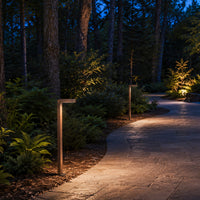Outdoor Landscape Lighting LED 12V Low Voltage PLB14 Adjustable Integrated 3W 3000K Warm White LED Brass L-Shaped 12V Low Voltage Pathway Light