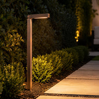 Outdoor Landscape Lighting LED 12V Low Voltage PLB14 Adjustable Integrated 3W 3000K Warm White LED Brass L-Shaped 12V Low Voltage Pathway Light