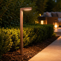 Outdoor Landscape Lighting LED 12V Low Voltage PLB14 Adjustable Integrated 3W 3000K Warm White LED Brass L-Shaped 12V Low Voltage Pathway Light