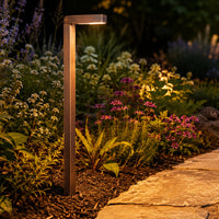 Outdoor Landscape Lighting LED 12V Low Voltage PLB14 Adjustable Integrated 3W 3000K Warm White LED Brass L-Shaped 12V Low Voltage Pathway Light