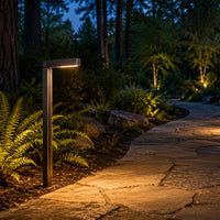 Outdoor Landscape Lighting LED 12V Low Voltage PLB14 Adjustable Integrated 3W 3000K Warm White LED Brass L-Shaped 12V Low Voltage Pathway Light