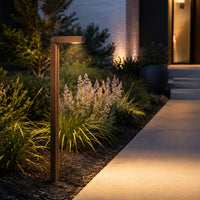Outdoor Landscape Lighting LED 12V Low Voltage PLB14 Adjustable Integrated 3W 3000K Warm White LED Brass L-Shaped 12V Low Voltage Pathway Light
